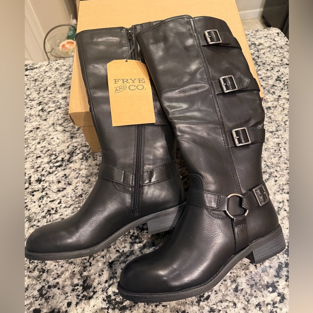 New Frye & Co women’s F010162 Cyra black boots Size 7M
